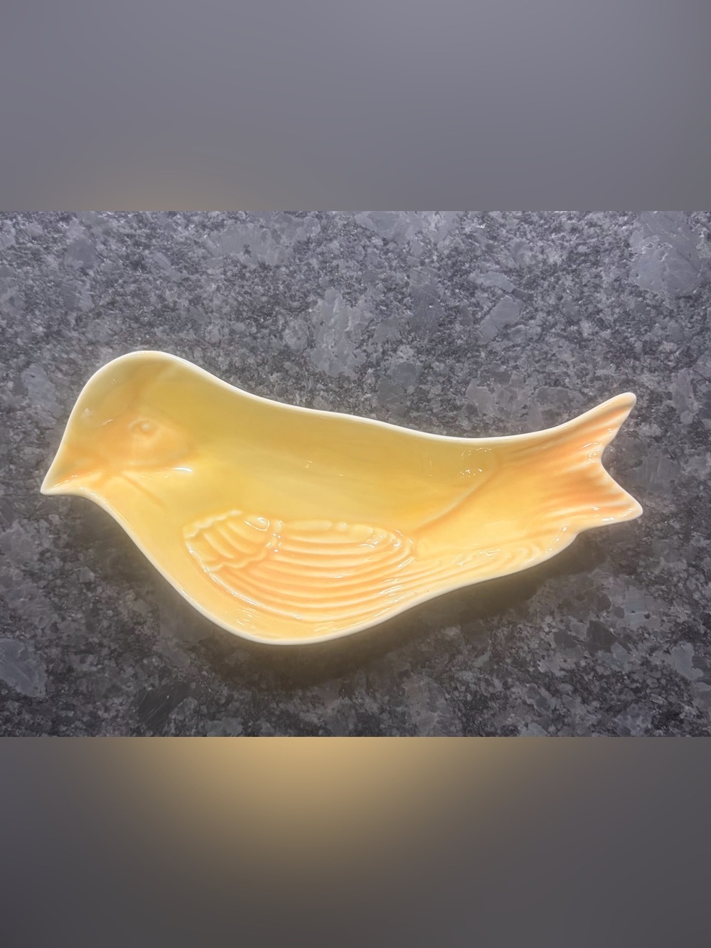 Mahjong dice dish-Yellow Ceramic